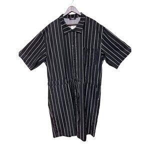 NEW! Yoins Black White Stripe Jumpsuit Romper Short Sleeve Women's Plus Size 5X